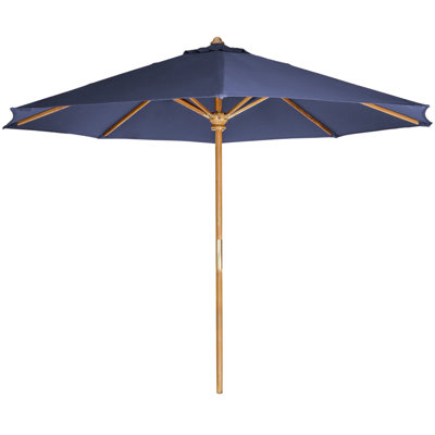 Java Teak 10-ft Teak Market Umbrella