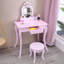 Ensemble de coiffeuse pour enfants avec miroir
