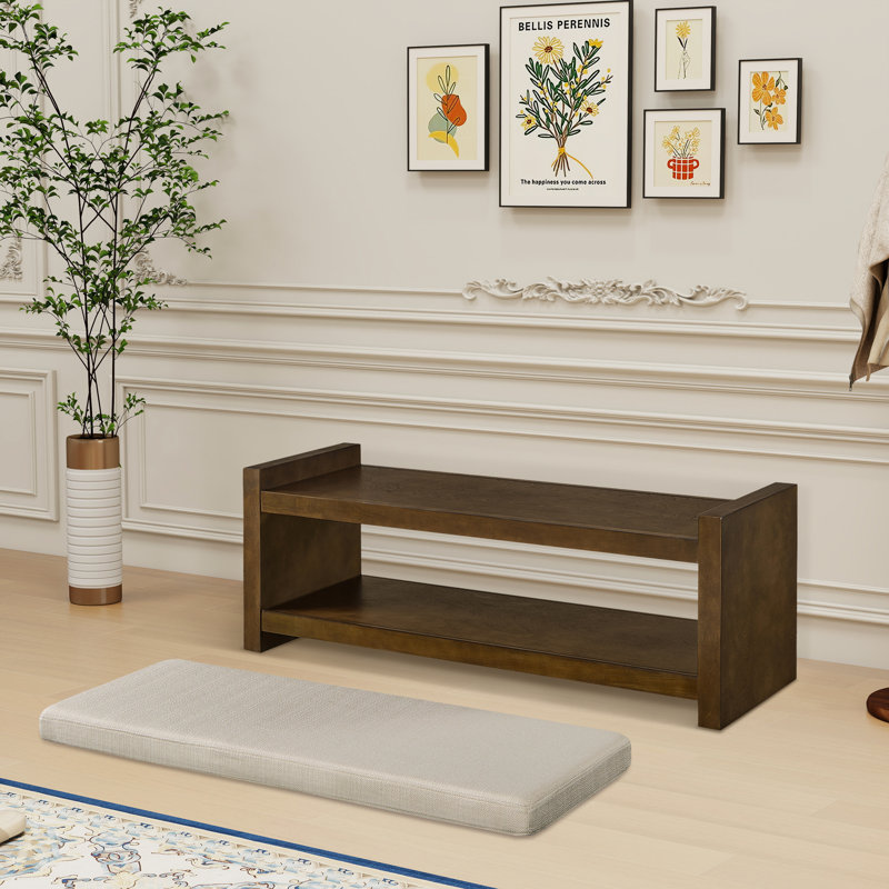 Banc l 46,98 po avec coussin amovible, Lin lin