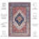Tucson Heirloom Machine Washable Non-Slip Area Rug In Rust & Blue