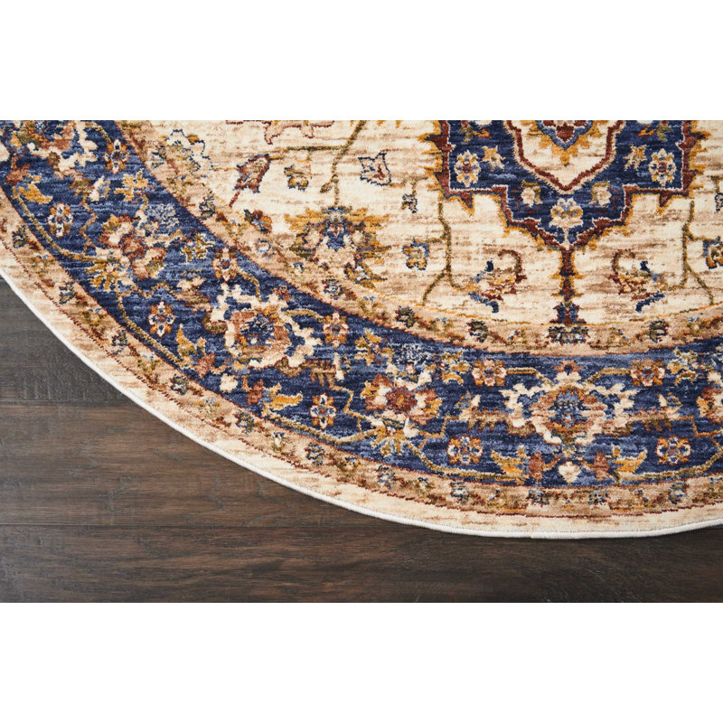 Oriental Indoor Rug, Round 5'