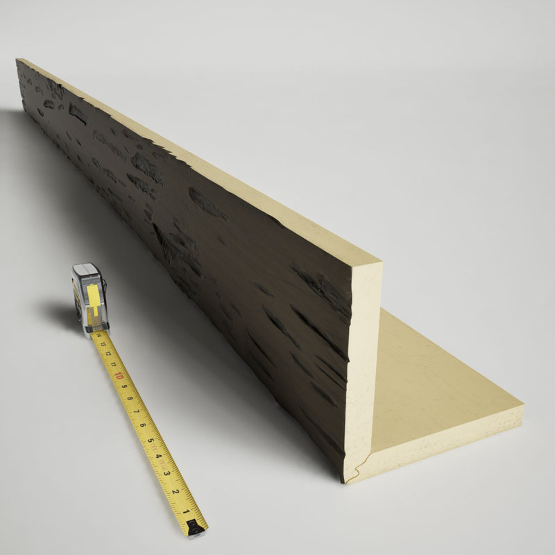 Sangle martelée, à utiliser avec la poutre Heritage Timber, Chêne des récoltes, 20'L, 8"H x 4"W