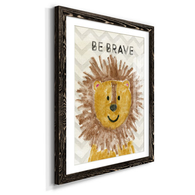 Safari «Be Brave», reproduction d'art sur papier encadrée