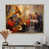 Toile avec cadre flottant or