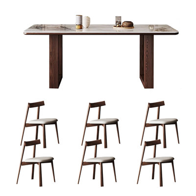 6 - Person Double Pedestal Dining Set