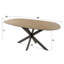 Maris Teak Solid Wood Top Metal Base Dining Table-206782226