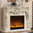 Solid + Manufactured Wood Freestanding Fireplace-936939353