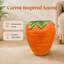 Carrot Resin Accent Stool, 14.2 x 16.5 Inches, Orange Red