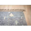 Blue Hand-Knotted Wool Floating Geometrics Geometric Modern Contemporary Carpet Rug-1018601324