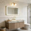 Meuble-lavabo de salle de bain, armoire de rangement en contreplaqué flottant avec tiroir et porte, plateau en pierre frittée gris clair et lavabo en céramique-306290675-306290676-306290678