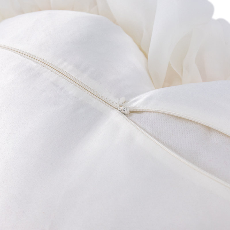Coussin décoratif décoratif rose et blanc 13 x 15 pouces