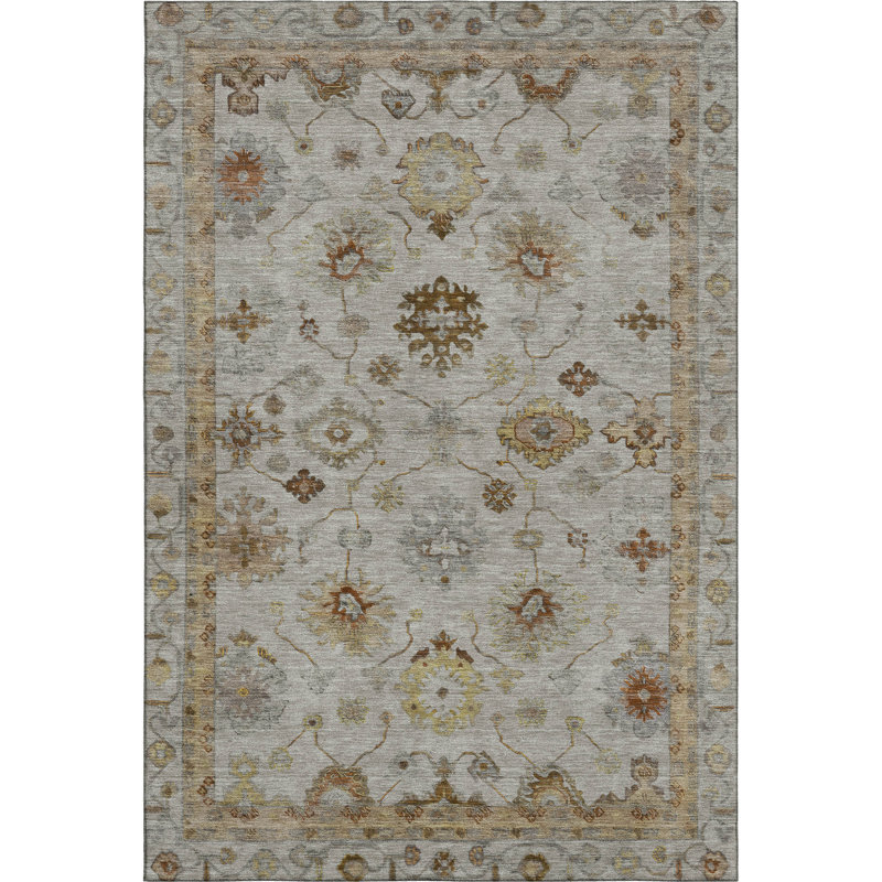 Premium Machine Washable Mayfield AMF2045 Global Rug, 8' x 10', Taupe