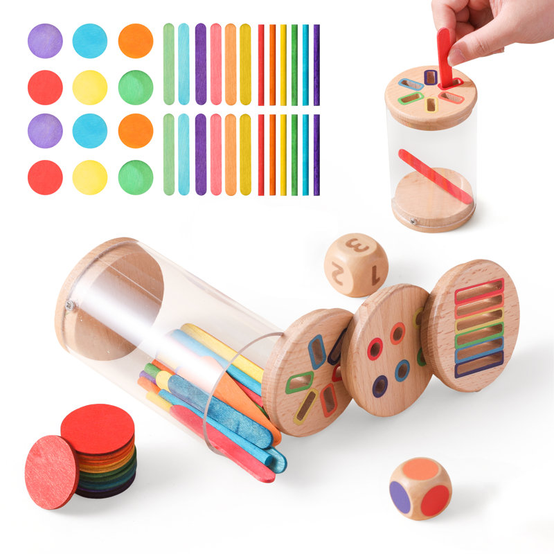 Ensemble de gobelets en bois Montessori