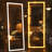67x22 Inch Full Length Mirror with Lights, Full Body Dressing Standing, Hanging Mounted Mirror for Living Room Bedroom Cloakroom, Square Black-1211386256-1211386263