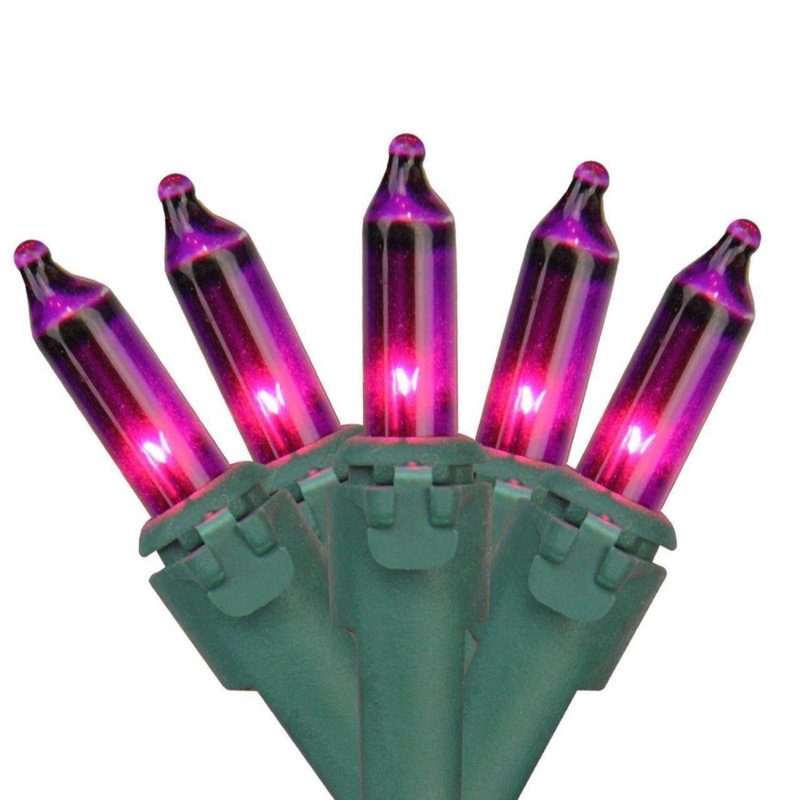 Guirlande de 1 ampoule 50 po Aurla (connectable de bout en bout), Mauve, Vert