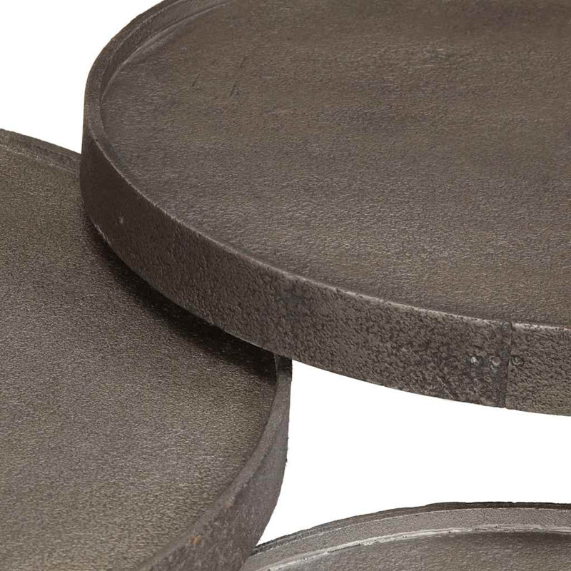 Coffee Table 3 Pcs Engineered Wood, Silver