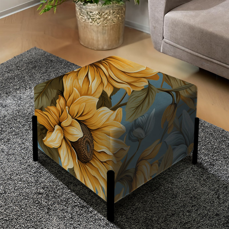 Sunflower Shores - motif tropical - repose-pieds carré tropical
