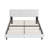 King Size Upholstered Platform Bed With LED Light Strips,White