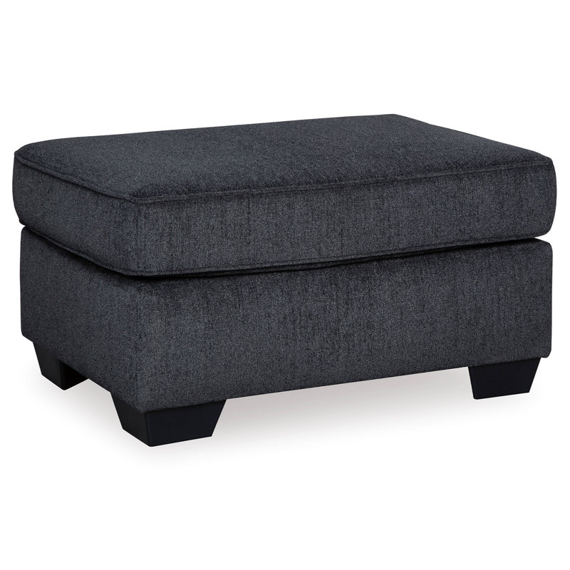 New Britain Upholstered Ottoman, Gray Polyester