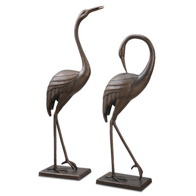 Kern Bird Crane Metal Garden Statue