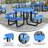 Kristy Commercial Grade Expanded Mesh Metal Outdoor Picnic Table with Anchors-1339674759