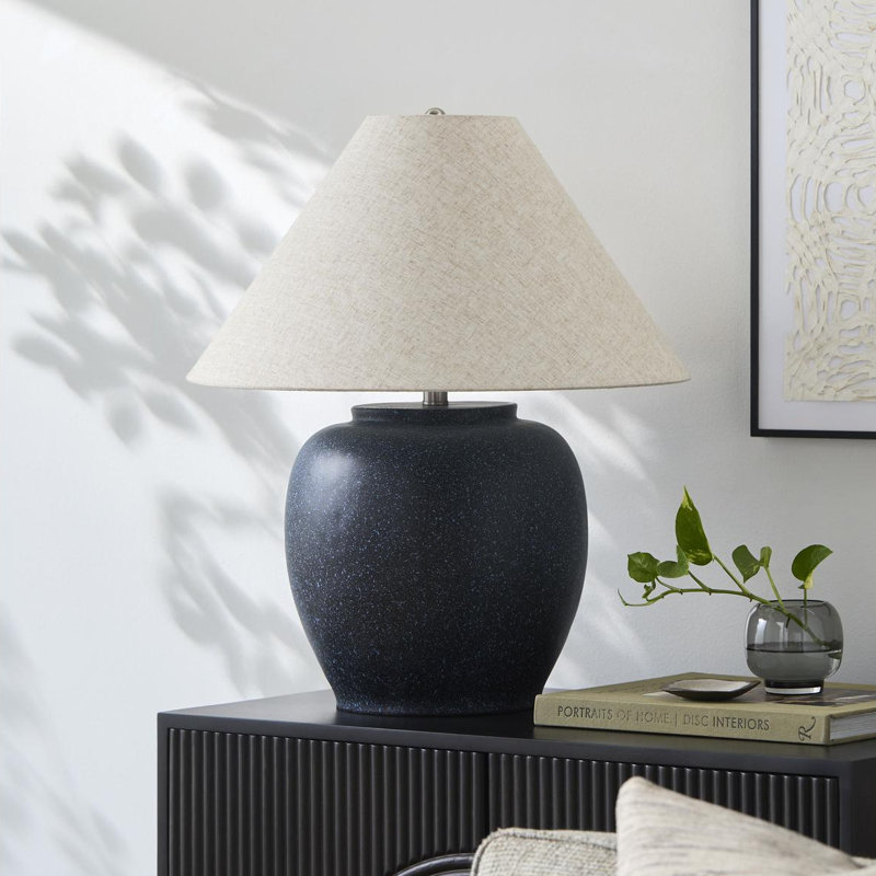 Trini Kiku Table Lamp, Wheat, Blue
