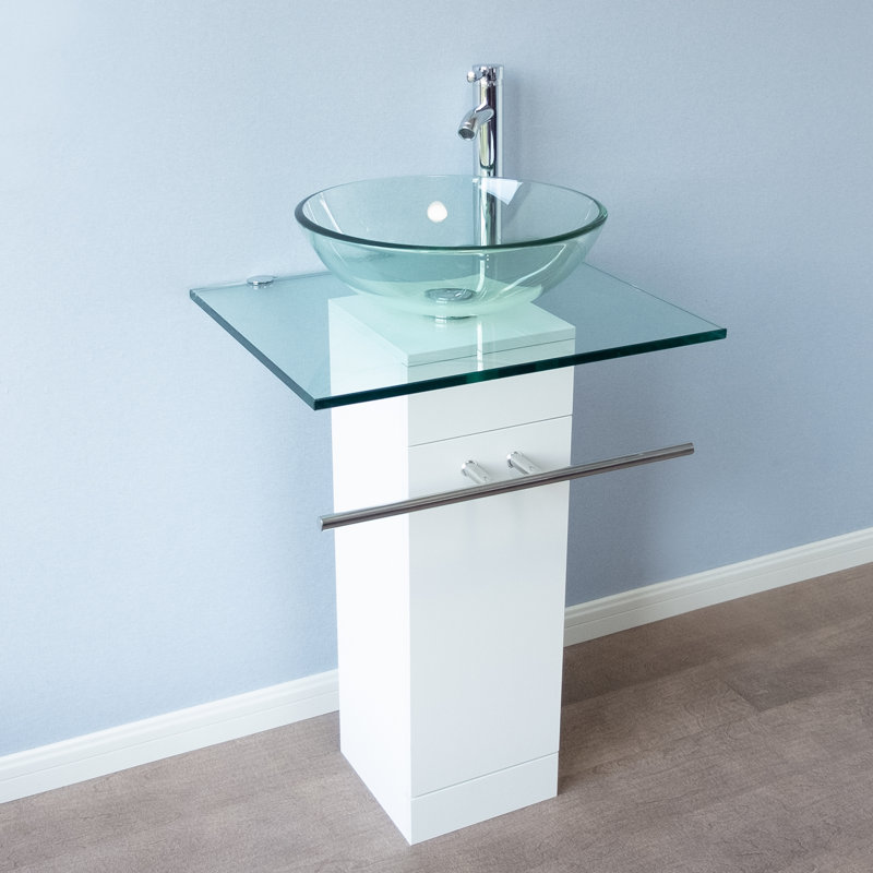 Ensemble de meuble-lavabo simple 23,1 po Hadalyn, Blanc