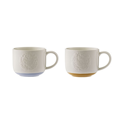 Folk Farmyard Set Of 2 Mugs