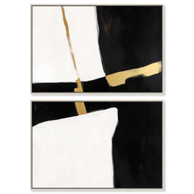 Ensemble de 2 toiles de luxe Urban Grid II par Art Remedy