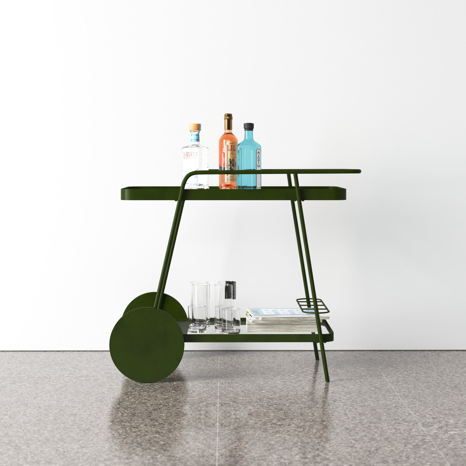 Cullin Bar Cart, Green