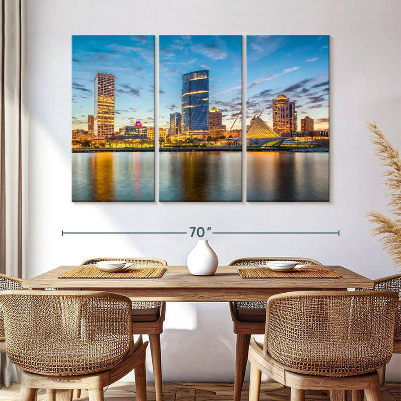Senne Milwaukee Cityscape, 42" H x 65" W