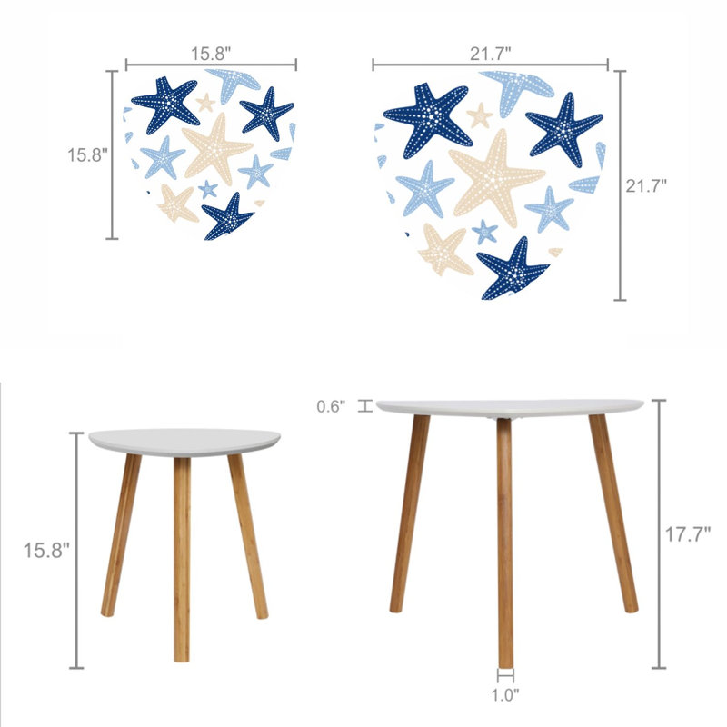 Ensemble de 2 tables basses gigognes Triangle