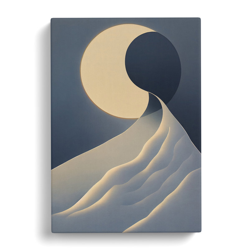 CAN-V0523-2903X Winter Landscape Minimalism - Wrapped Canvas Print, 60cm H x 40cm W