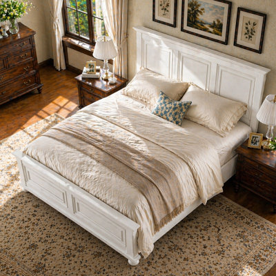 Demint Solid Wood Bed