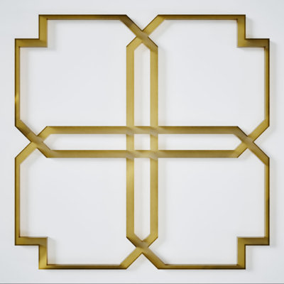 Très petits panneaux muraux décoratifs en acrylique Englewood, l 7 3/8 po x H 7 3/8 po x T 1/8 po, miroir doré