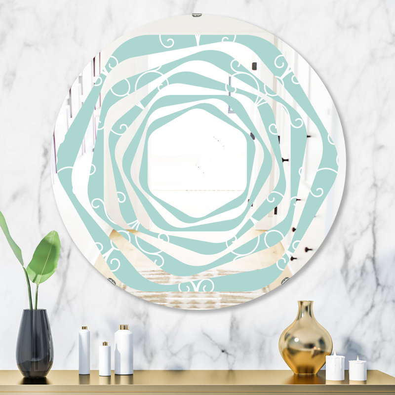 Miroir mural Minimal Ornament Whirl, H 23,6 po x l 23,6 po
