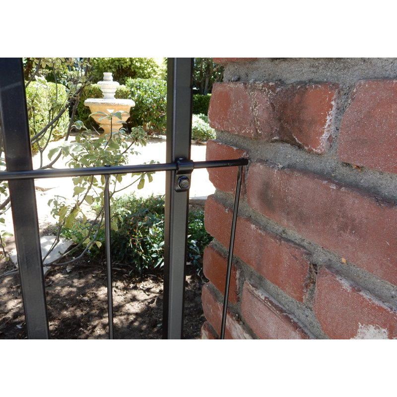 18'' H x 91.1'' W Black Metal Fencing with 10 Panel(s) Included