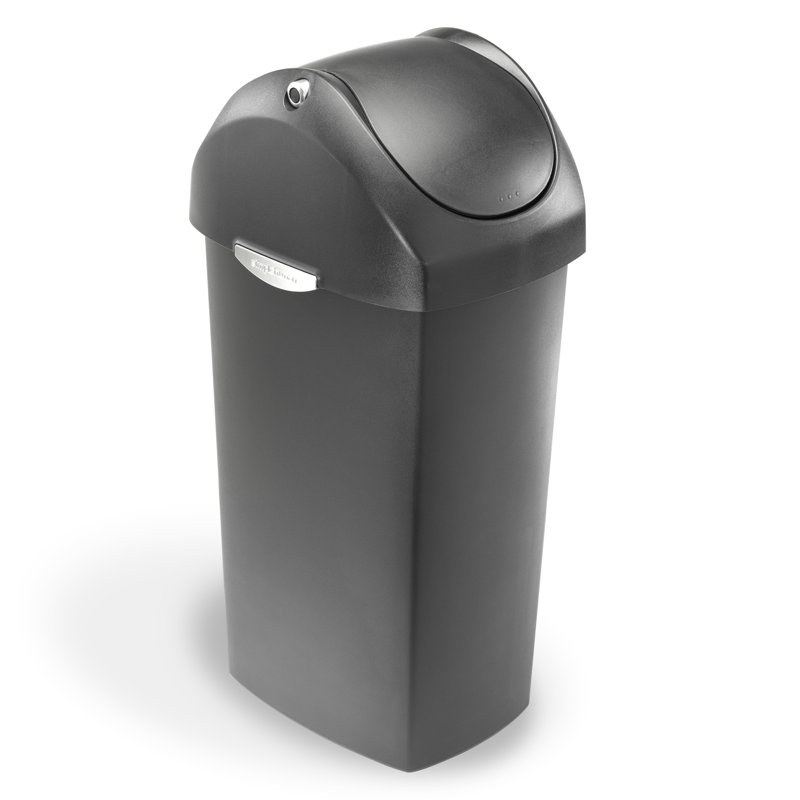 16 Gallon Trash Bin, Grey
