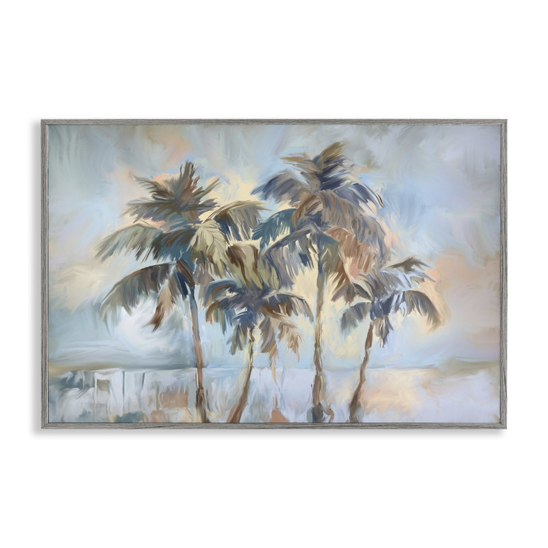 «Cool Palm Trees Sunrise», estampe numérique, design par Ramona Murdock, Estampe numérique Farmhouse, H 16 po x l 24 po