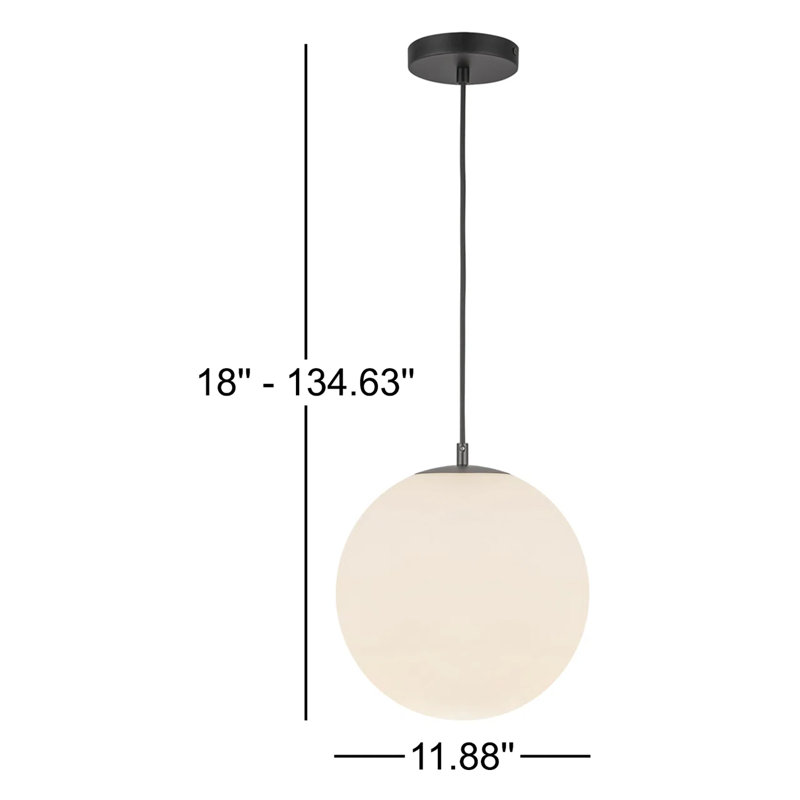 Marco 12-In (CCT) Pendant, 134.25" H x 11.88" W x 11.88" D, 15 W