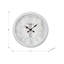 Horloge, horloge murale ronde 20 po, gris, transitionnel