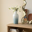 Vases abstraits en métal turquoise