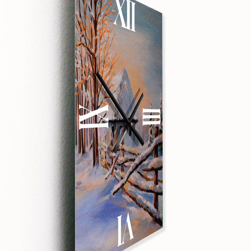 Horloge murale Winter Cottage, Petit