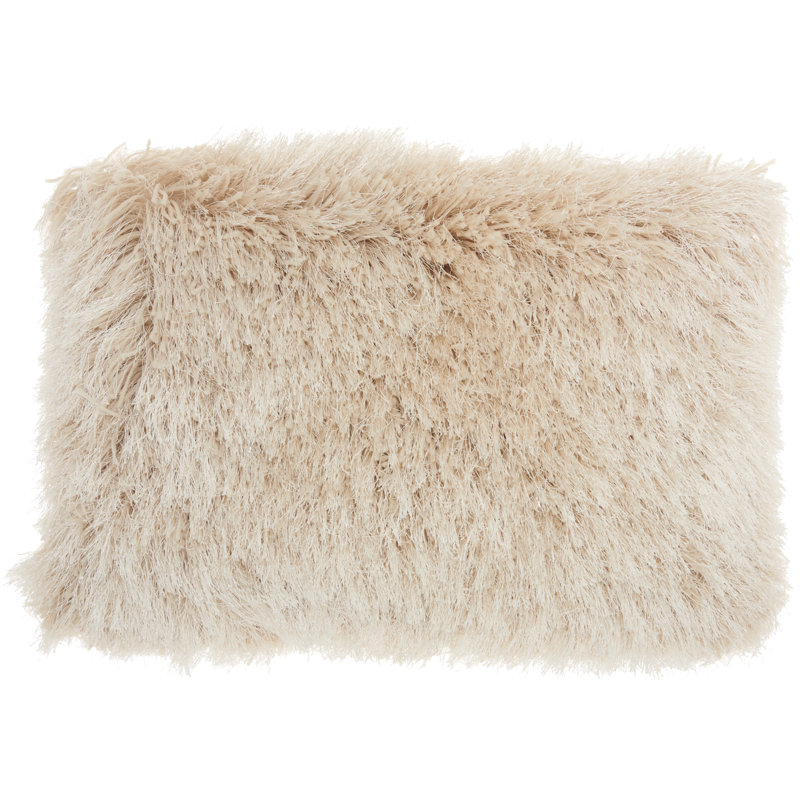 Housse de coussin carré et insert, Beige, 14 po x 20 po, Rectangulaire