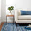 Denim Chindi Blue Hand Hooked Cotton Rug-1405207034