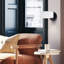 Jerricca 8,13 po Applique murale 1 lumière DEL noire intégrée avec abat-jour en tissu blanc