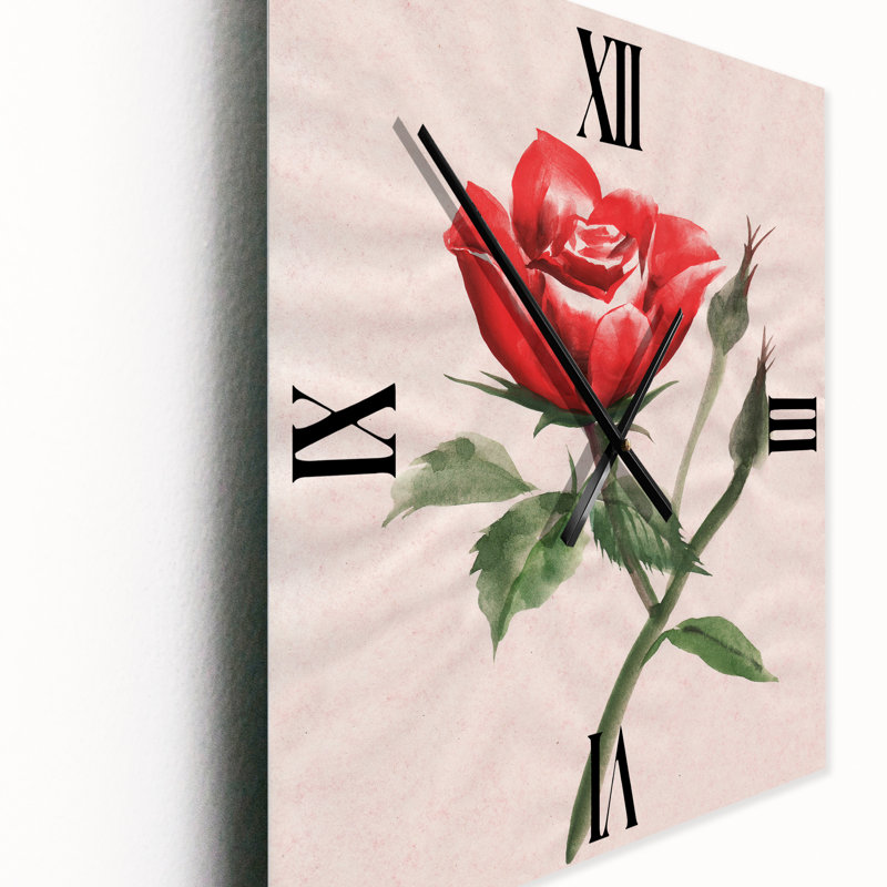 Horloge murale Rose Flower II, Petit