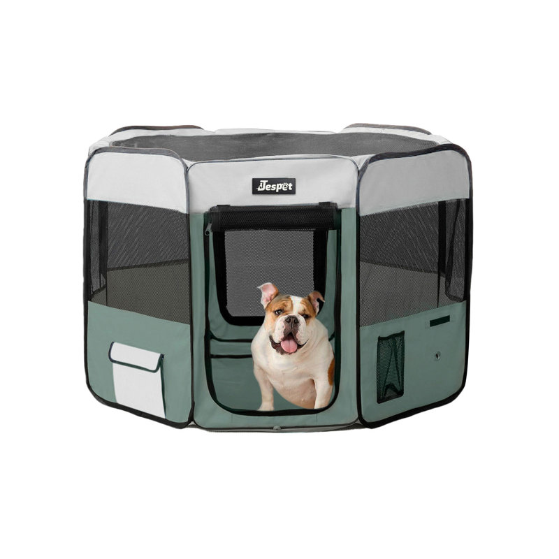 Enclos pour animaux doux, H 24 po x l 45 po x P 45 po, Vert de schiste