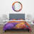 Iiana Purple Lavender Fields Under An Orange Sunset II - Farmhouse Duvet Cover Set - Microfiber Polyester-66389921