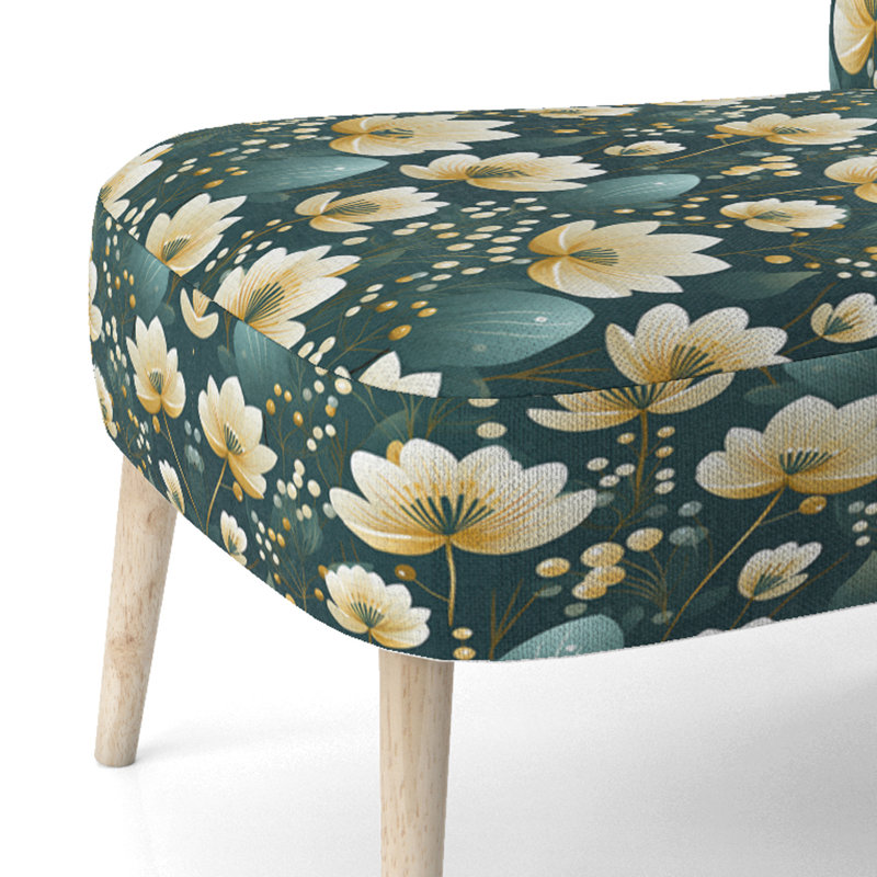 Chaise d'appoint vintage rembourrée en velours Marvel Blooms I Vintage